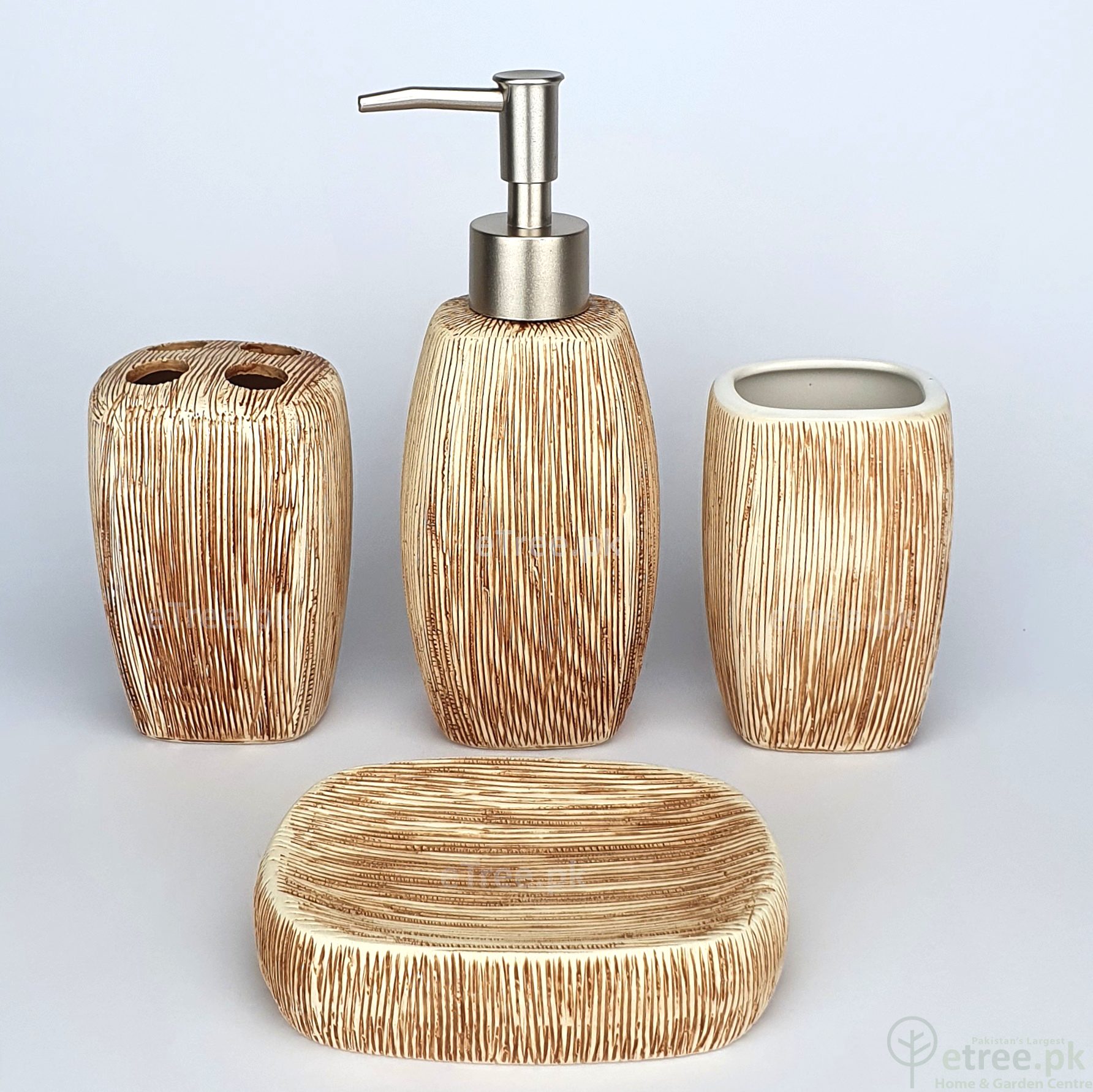 Dirt (By MontBeau France) - Set of 4 - Bathroom Accessories Set - eTree.pk